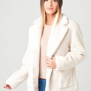 ATM Anthony Thomas Melillo Cream Sherpa Fleece Jacket Size‎ XS